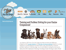Tablet Screenshot of joyfordogs.com